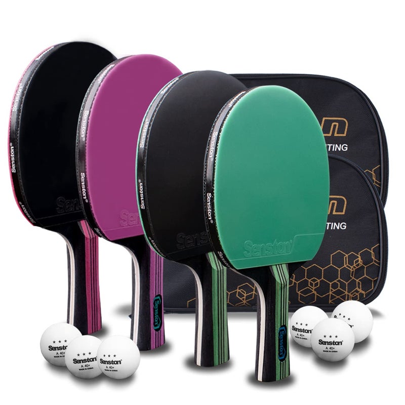 Senston Ping Pong Paddles Family Entertainment 4-Pack Table Tennis Paddles for Entertainment or Competition - Image 1